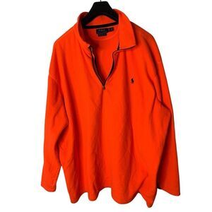 Polo Ralph Lauren Performance Fleece 1/4 zip pullover orange men's size 3XB
